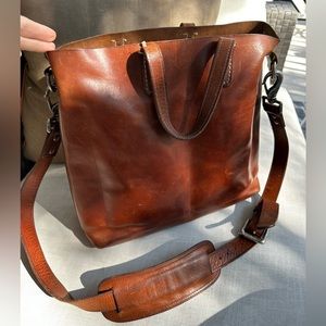 Will Leather Goods tote. Gorgeous patina. Gets better with every wear. Cognac.